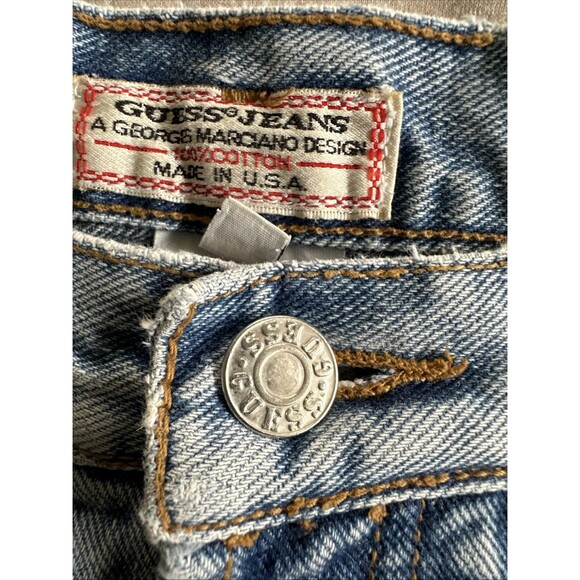 Vintage Guess Jeans Shorts Denim Women’s Size 2 George’s Marciano Button Fly - Picture 3 of 16